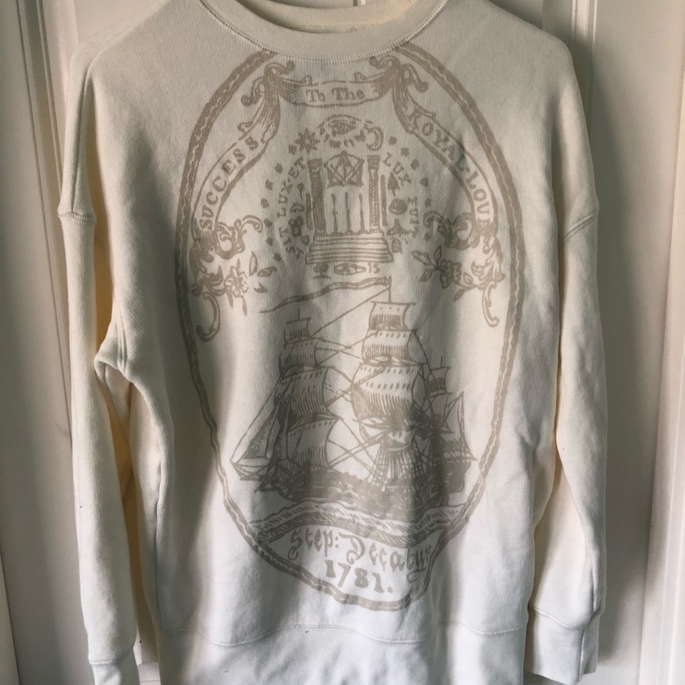 Cream Crew Neck Sweatshirt